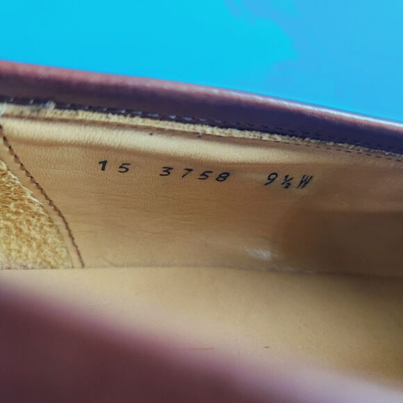 Johnston‎ Murphy Cellini Mens Size 9.5 W Loafers Woven Leather Tassel Apron Toe main image 6